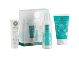 Natural Face Care set of facial cleansing fluid 200ml + gentle face scrub 150ml + energizing face mask 150ml